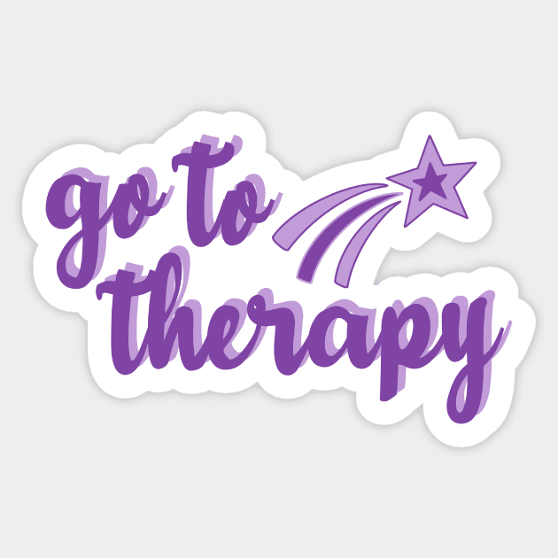 Go To Therapy Purple Shooting Star Sticker by GrellenDraws